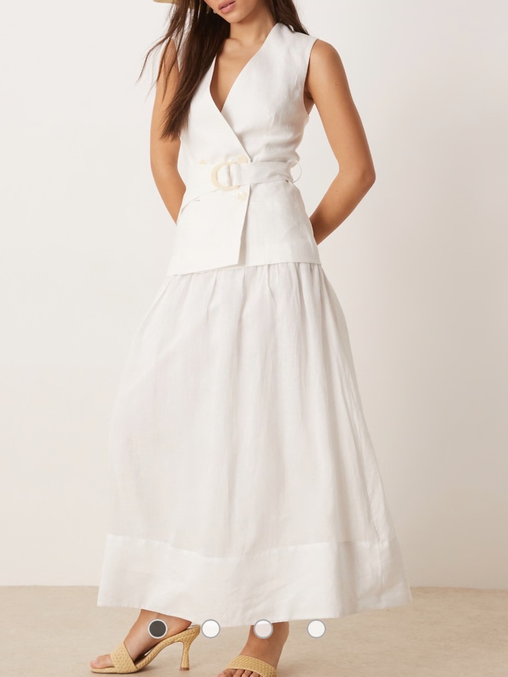Women's White Maxi Skirt - Elegant Summer Style Mango